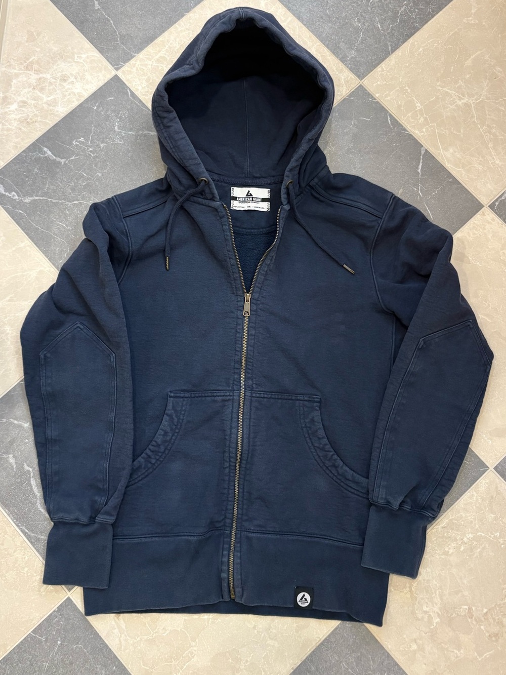 American Giant Made in US 100% Cotton Heavyweight Zip Up Hoodie